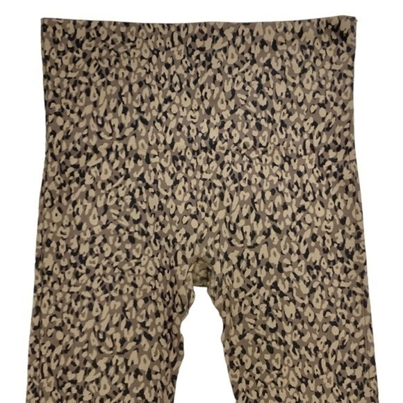 SPANX Leggings Womens Sz Small Tan Black Leopard Look At Me Now Seamless Pull On - Picture 4 of 8